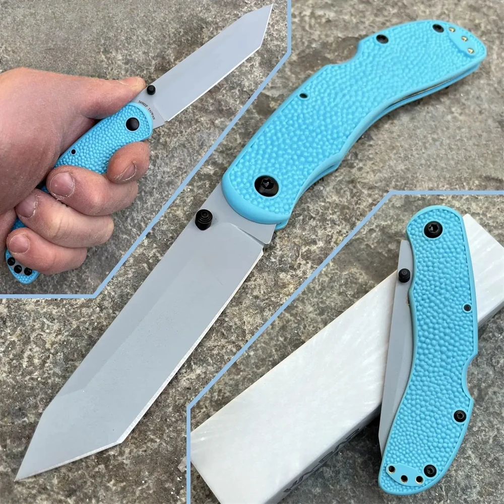 KB 5698SF الأزرق سكين جيب قابل للطي 440C شفرة ألياف النايلون مقبض التخييم في الهواء الطلق الصيد التكتيكية الدفاع عن النفس سكاكين متعددة المهام