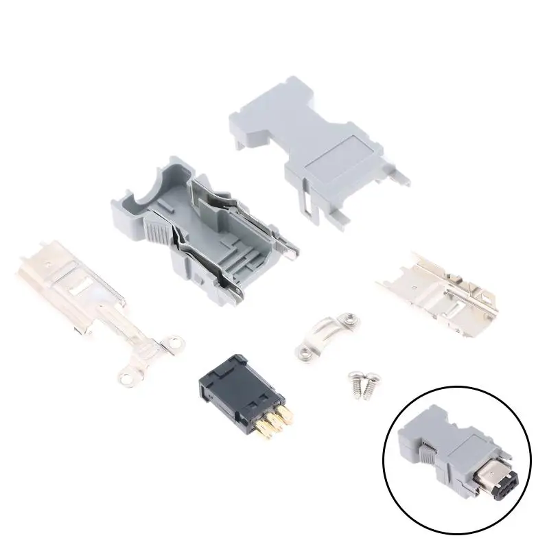 

NEW Gray Male Female Connector 6 Pin Firewire IEEE 1394 For Yaskawa For Servo Motor Encoder 6P SM-6E Encoder Connector Plug
