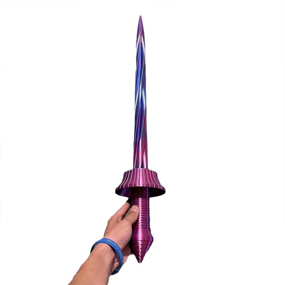 3D Gravity Telescopic Spiral Sword Telescopic Knife Toy Samurai Telescopic Sword Samurai Blade Rotating Trend Toy