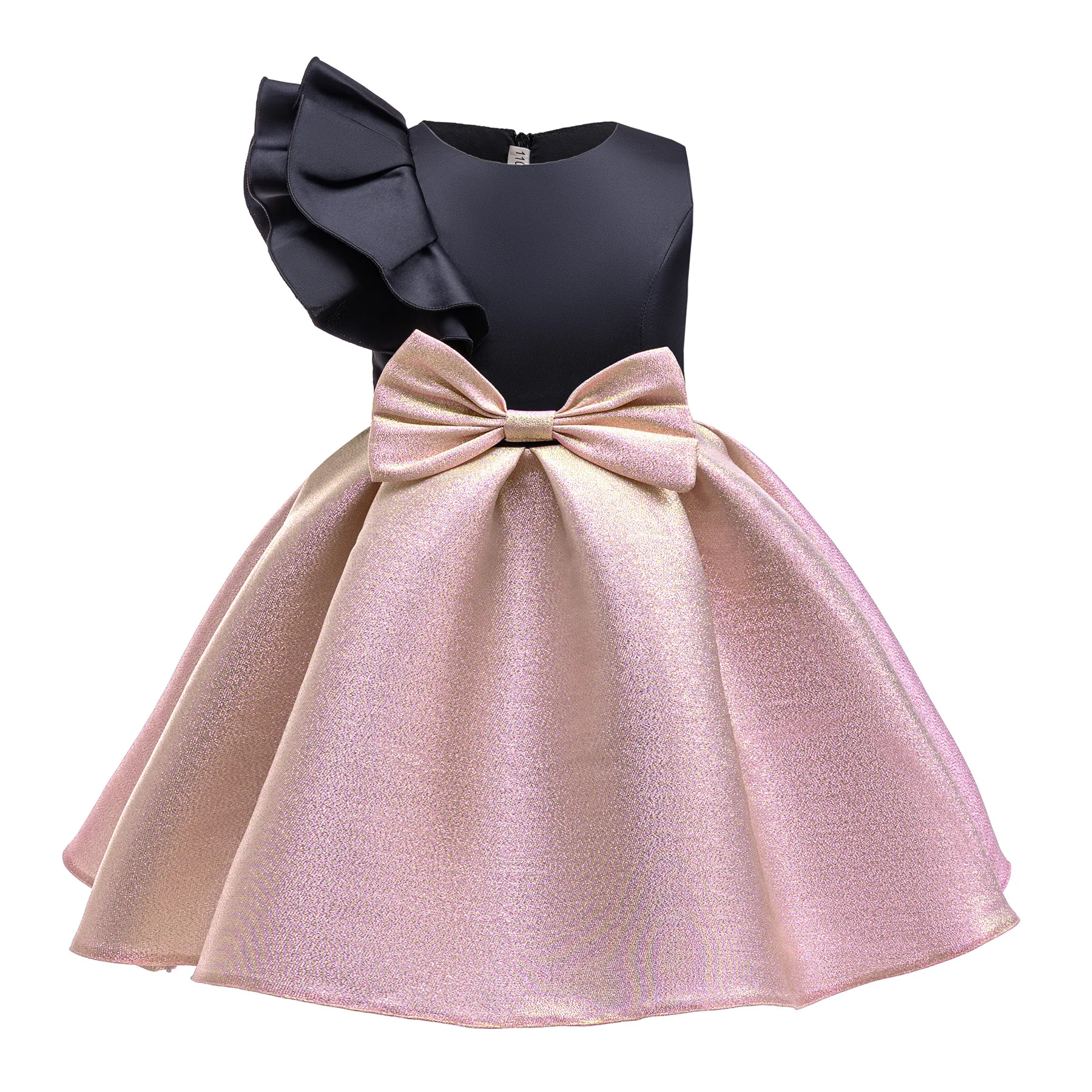 

One Shoulder Girls Dress Summer Party Little Princess Baby Dress 1ST Birthday Gift 2025 New Fashion 2 to 10 Years Kids Clothes