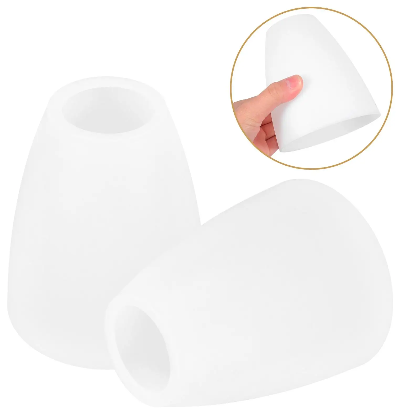 2Pcs Flat Lampshade White Plastic 42mm Middle Hole Easy Install Home Decoration Lighting Accessories Small Lamp Shades Wall