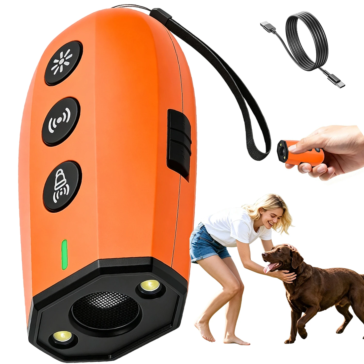 Appareil portable anti-aboiement à ultrasons, dispositif anti-aboiement pour chien, outil d'entraînement du comportement des animaux de compagnie, outil de contrôle anti-aboiement, utilisation en extérieur lors des promenades