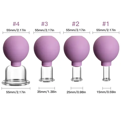Massager for Face Rubber Cupping Massage Body Cup Facial Skin Lifting Anti Cellulite Suction Glass Cup Vacuum Cupping Massage