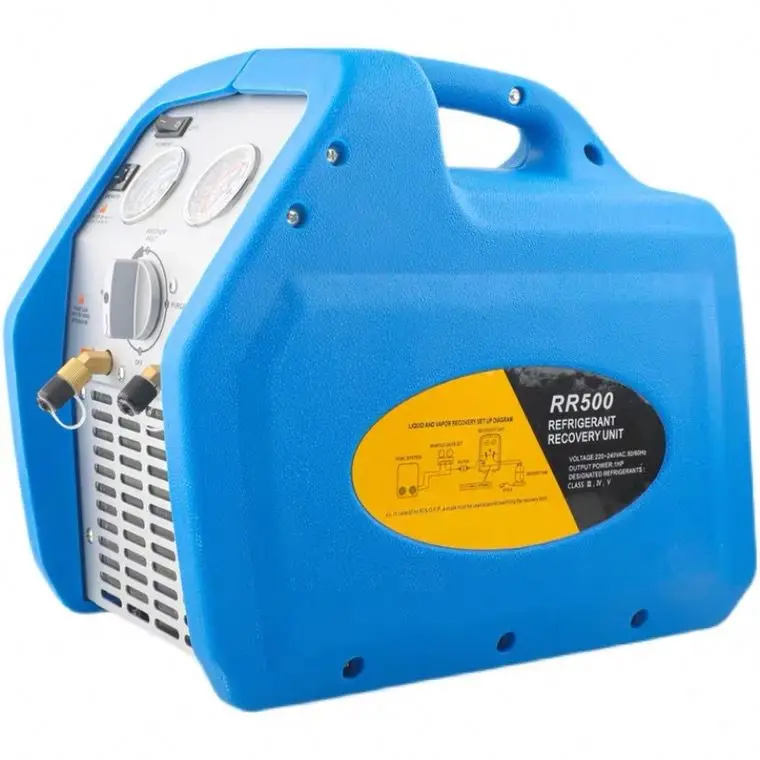 HVAC Air Conditioner Single Cylinder Gas Refrigerant Recovery Machine Machine Dual Voltage Portable Condense Automotive 1HP 80%