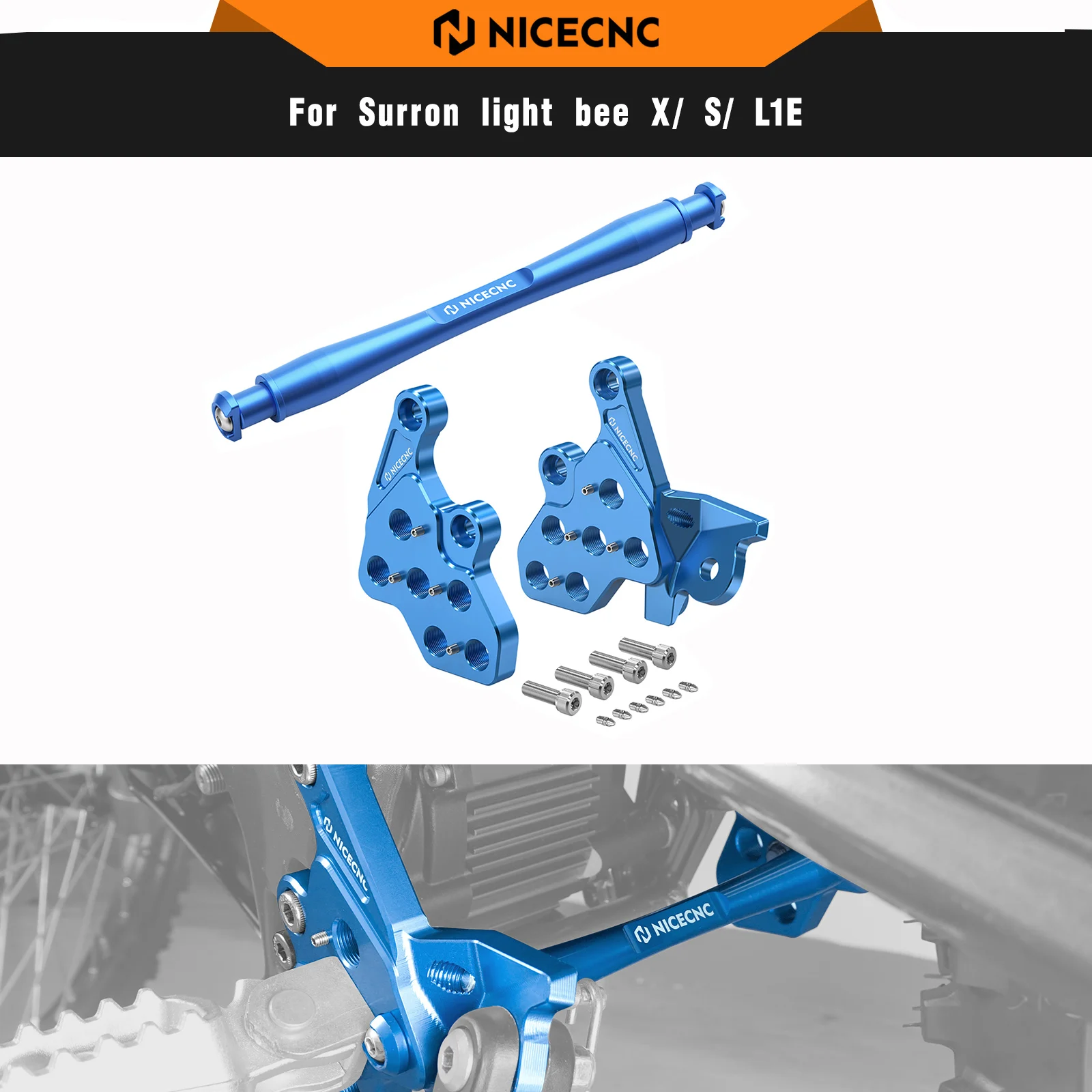 

NICECNC Foot Pegs Bracket & Support Brace For Surron light bee X light bee S L1E Segway X 160 Segway X260 Sur-ron Bike Parts