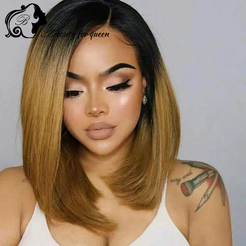 

Парик из натуральных бразильских волос, прямой, короткий боб, темно-коричневый цвет 1B, плотность 200, с прозрачной HD кружевной передней частью 13x4, для женщин.