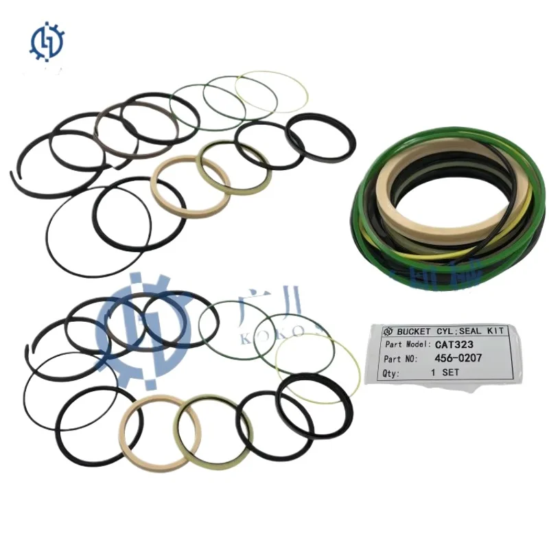 

456-0207 Cylinder Seal Kit E323 E320D Excavator Boom Arm Bucket SealKit 456-0207 456-0200 456-0204 456-0209 Hydraulic Repair Kit