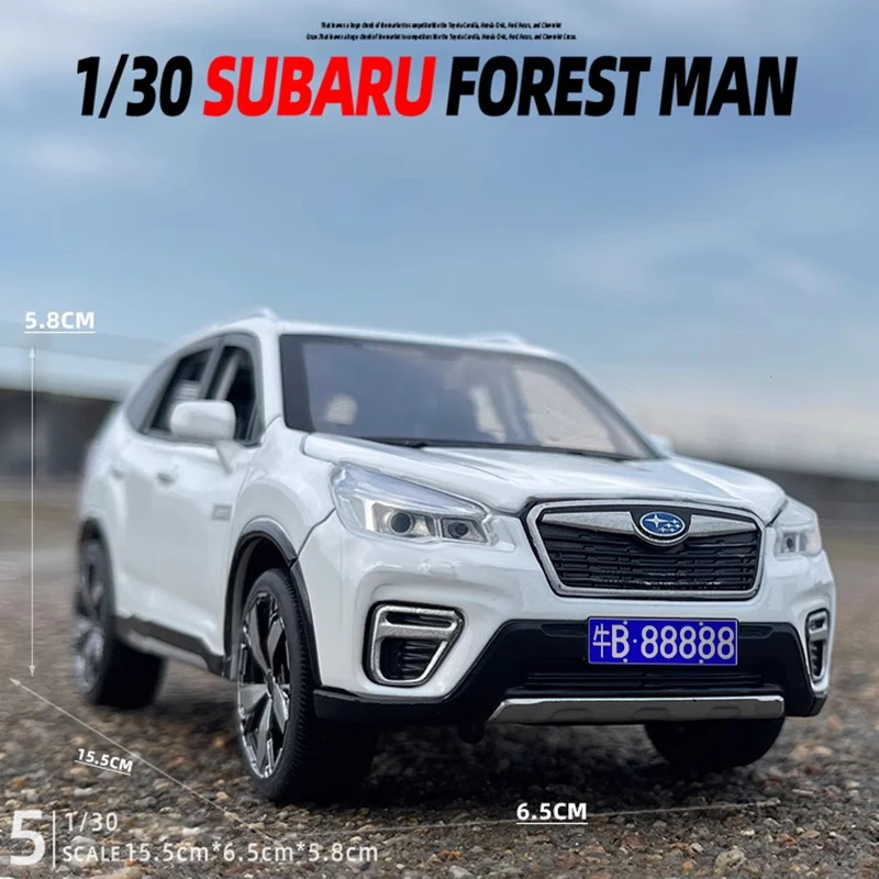 1:30 Subaru Forester Off Road SUV Vehicle Alloy Diecast Car Model Sound & Light Indoor Collection Hobby Decorative Gift For Boy