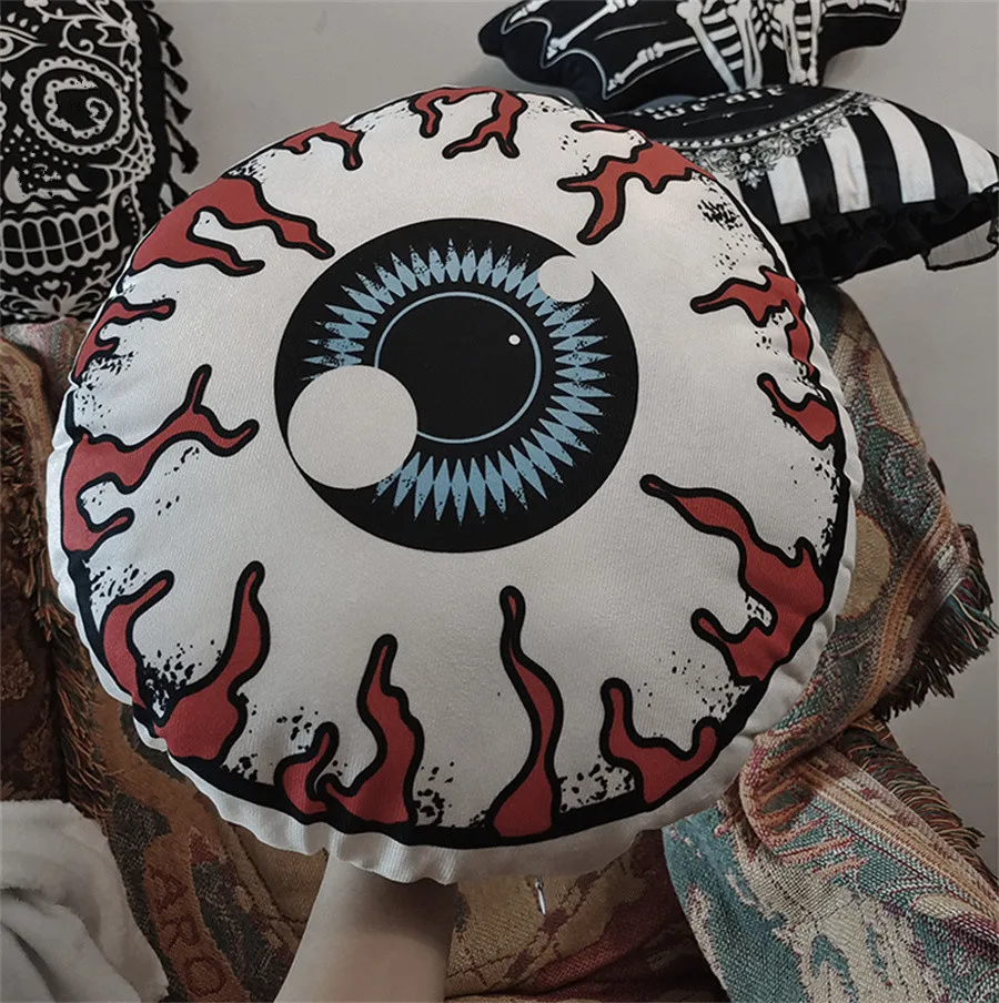 Gothic Eyeball Skull Halloween Pillow Cushion For Sofa Chair Bed Headboard Pillow Decor Home Gift