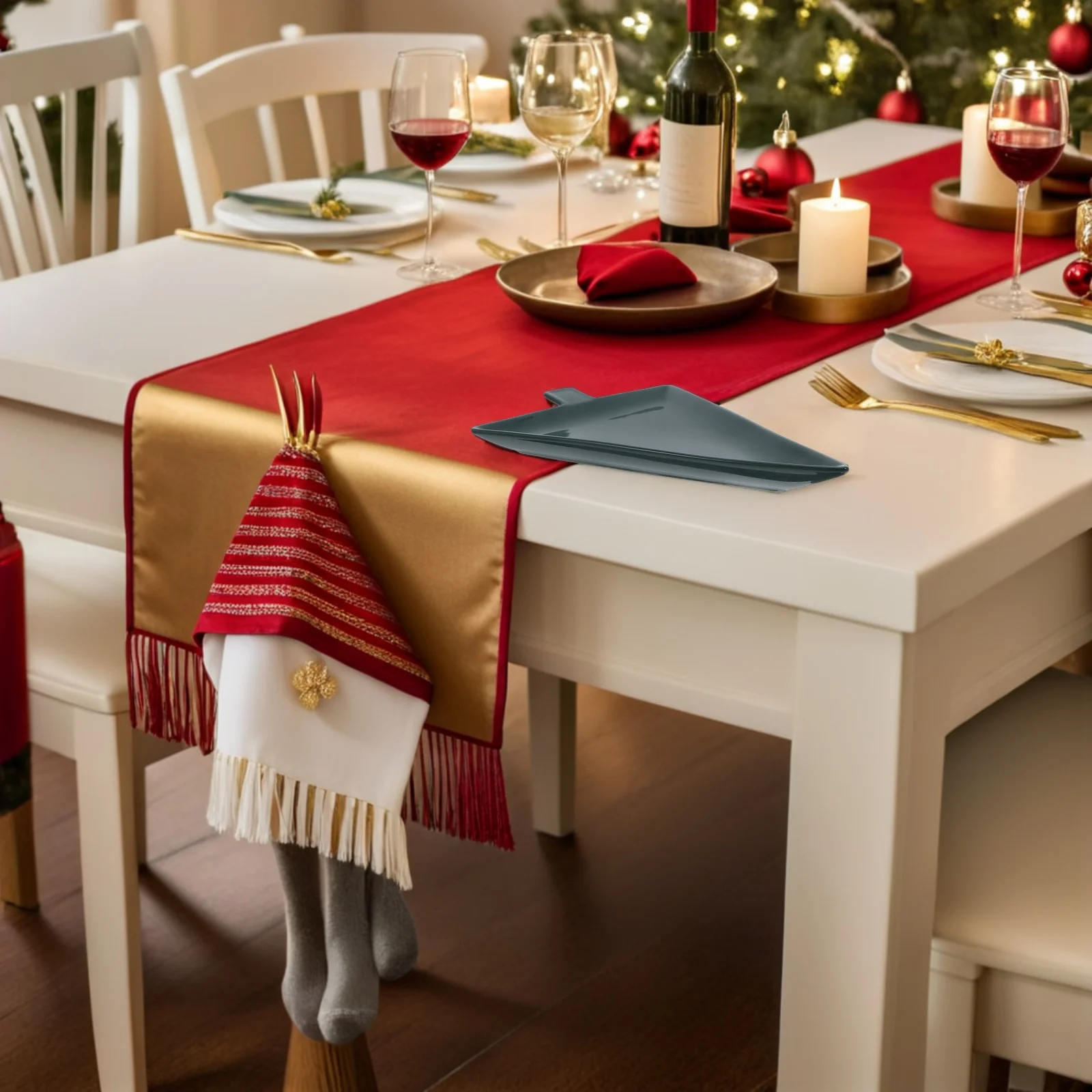 

Christmas Tree Ceramic Plate Large Holiday Snack Tray Serving Cookies Candy Desserts Festive Christmas Candy Dish