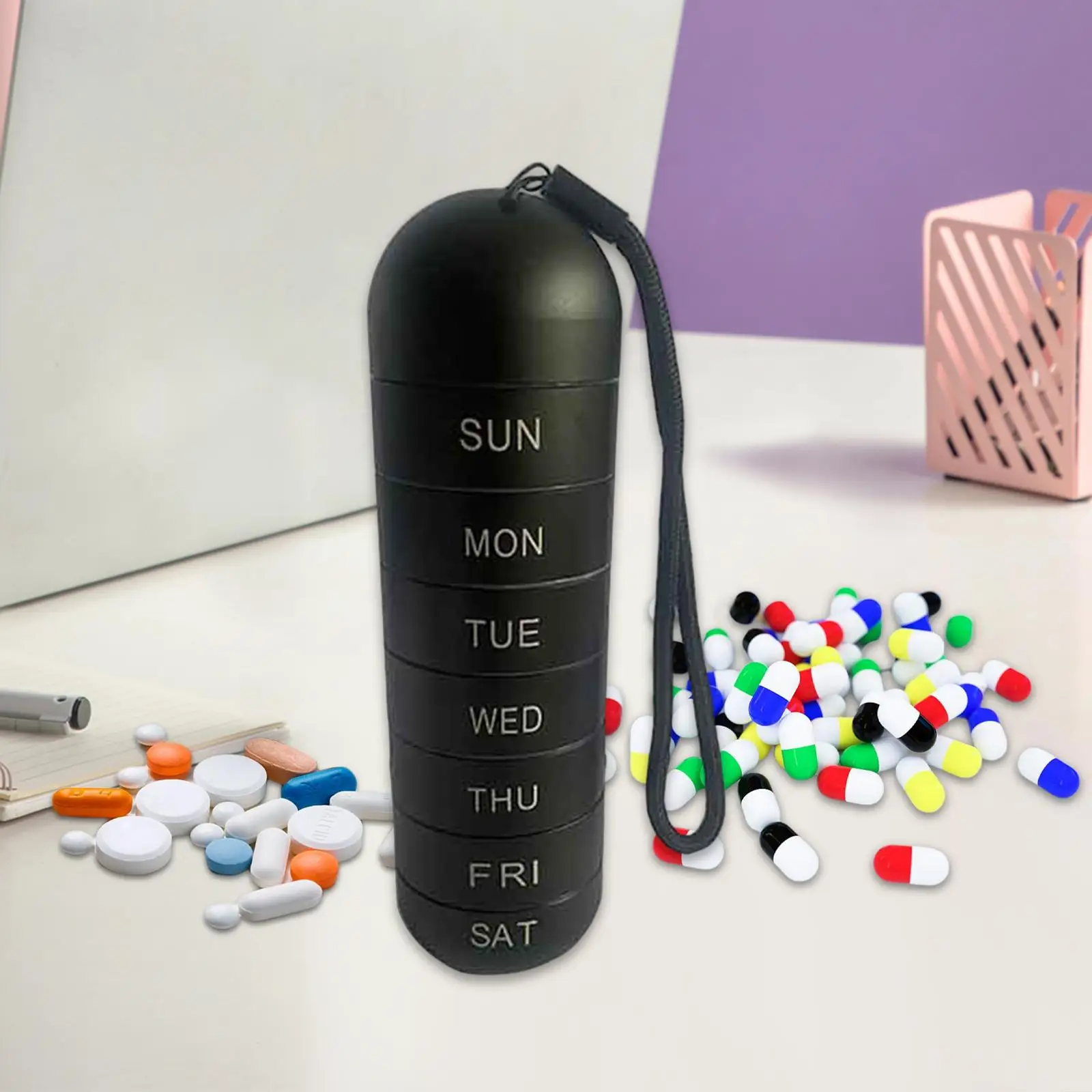 

Outdoor Stainless Steel Multilayer Multifunction Pill Boxes Storage Box Bottle Medicine Box Sealed Pill Bottle EDC Tool