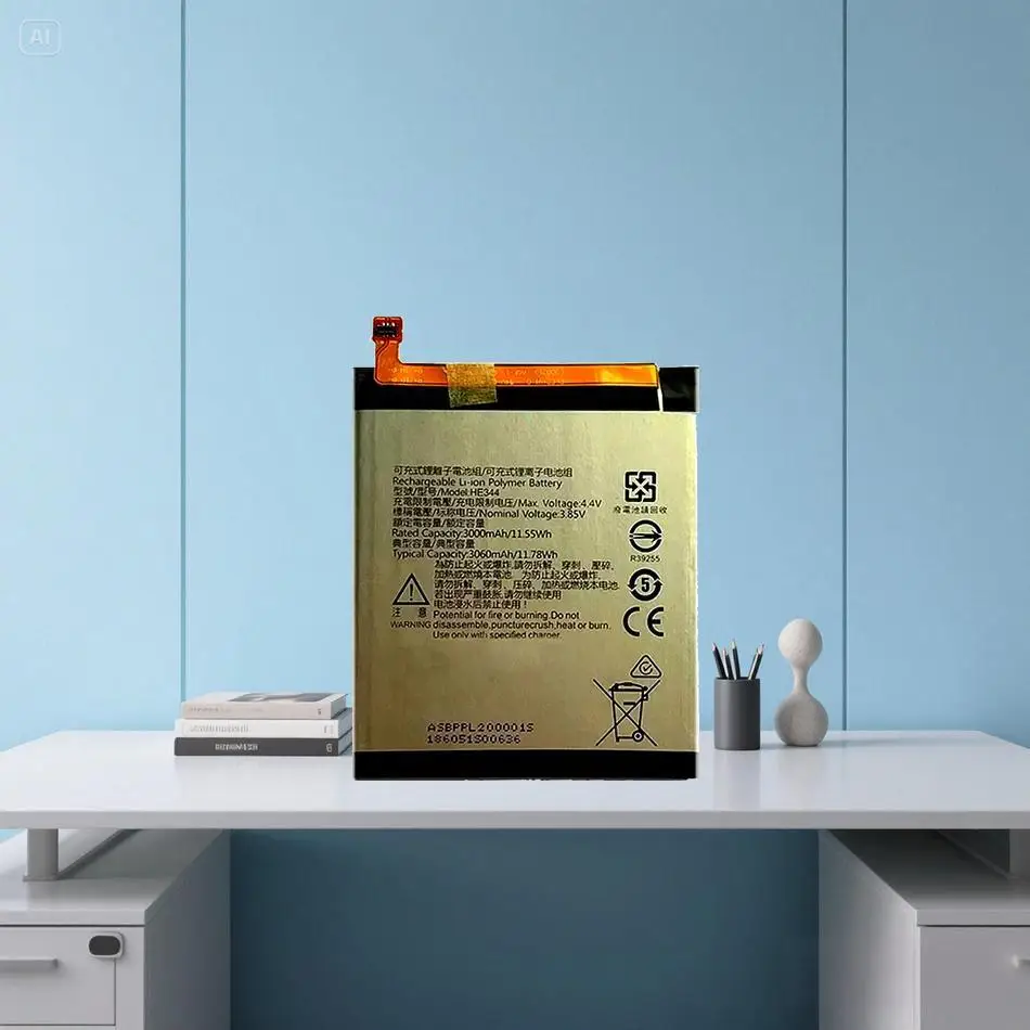 

Mobile Phone Battery High-Efficiency For Nokia 6 2Nd Gen 2018 6.1 HE344 HE345 HE353 3060Mah