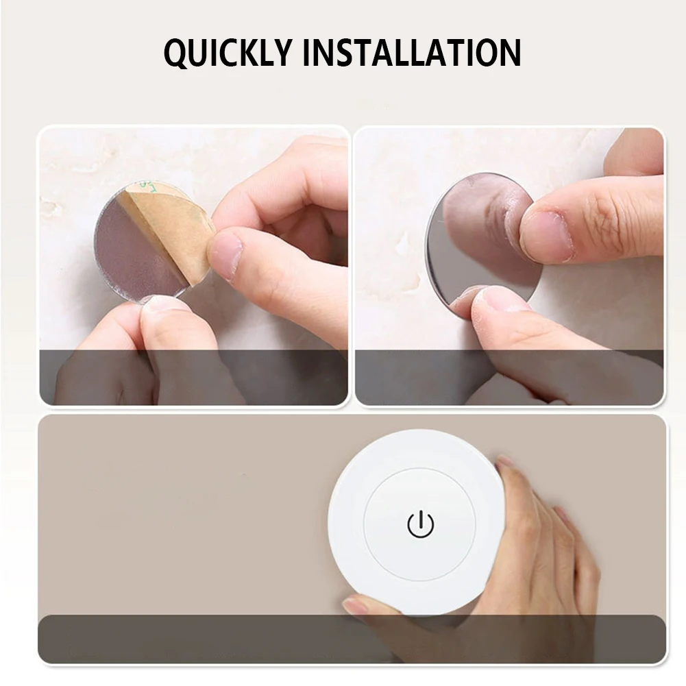 LED Night Light Wireless Rechargeable Touch Light With Magnetic Dimmable  Nursery Night Lamp For Closet Cabinet Bathroom 0.6W