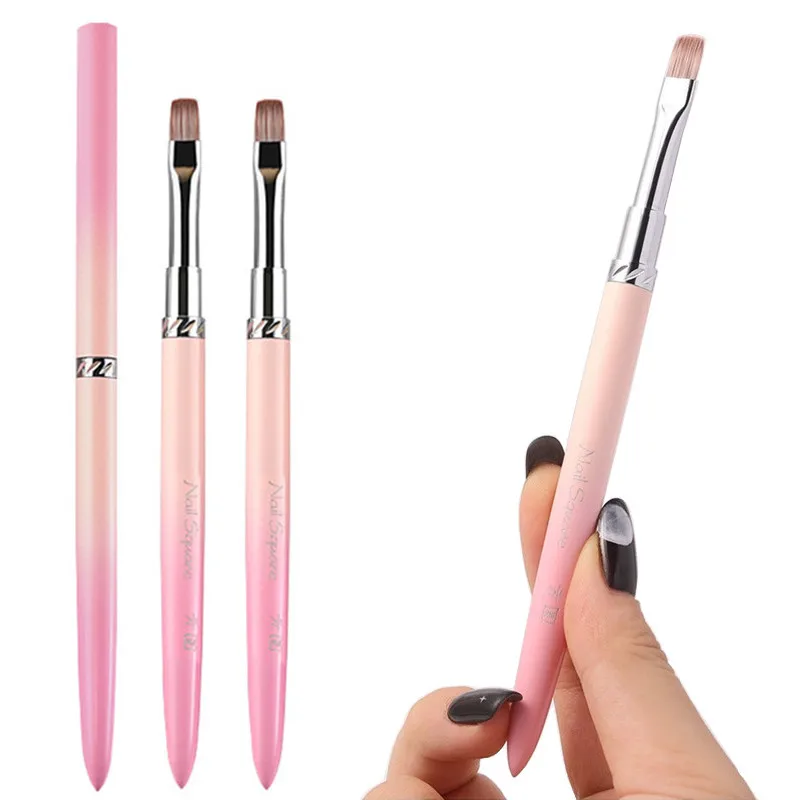 13 estilo rosa gradiente lidar com pincéis de desenho de unhas para linhas de manicure pintura gradiente uv gel extensão construtor caneta de desenho