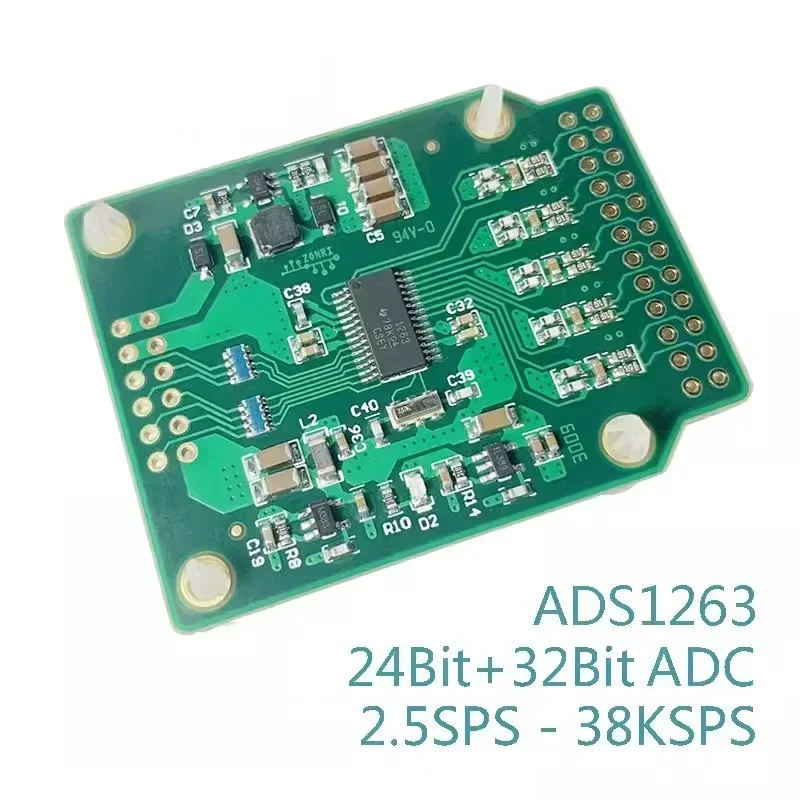 ADS1263 Высокоточный модуль АЦП Макетная плата 24-битный 32-битный АЦП 38,4 сбит/с Аналого-цифровое преобразование