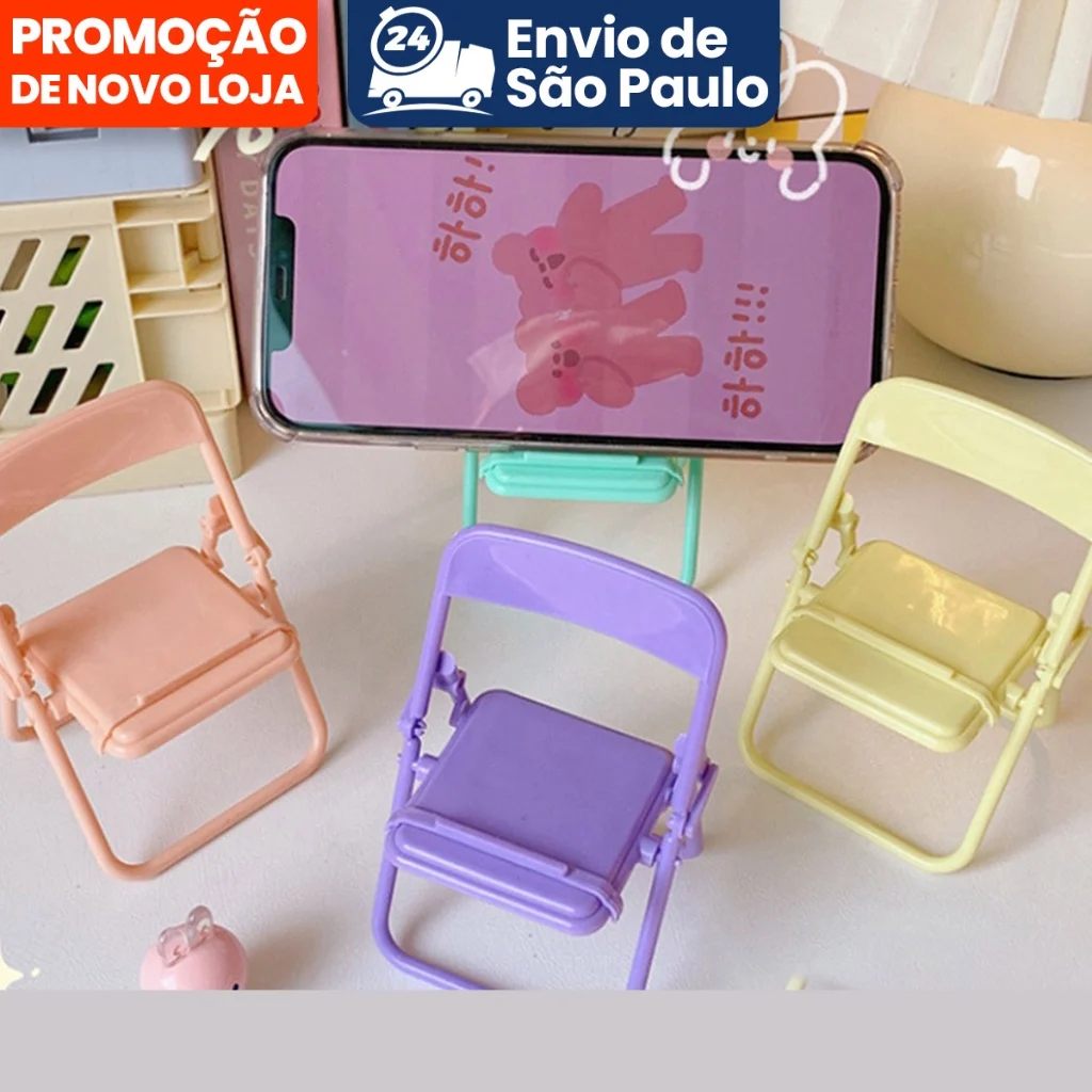 Chair Shape Phone Stand Creative Desktop Organizer Cute Decoration Holder for Coffee Shop Cafe Bar Table Number Display Menu Sta view 5