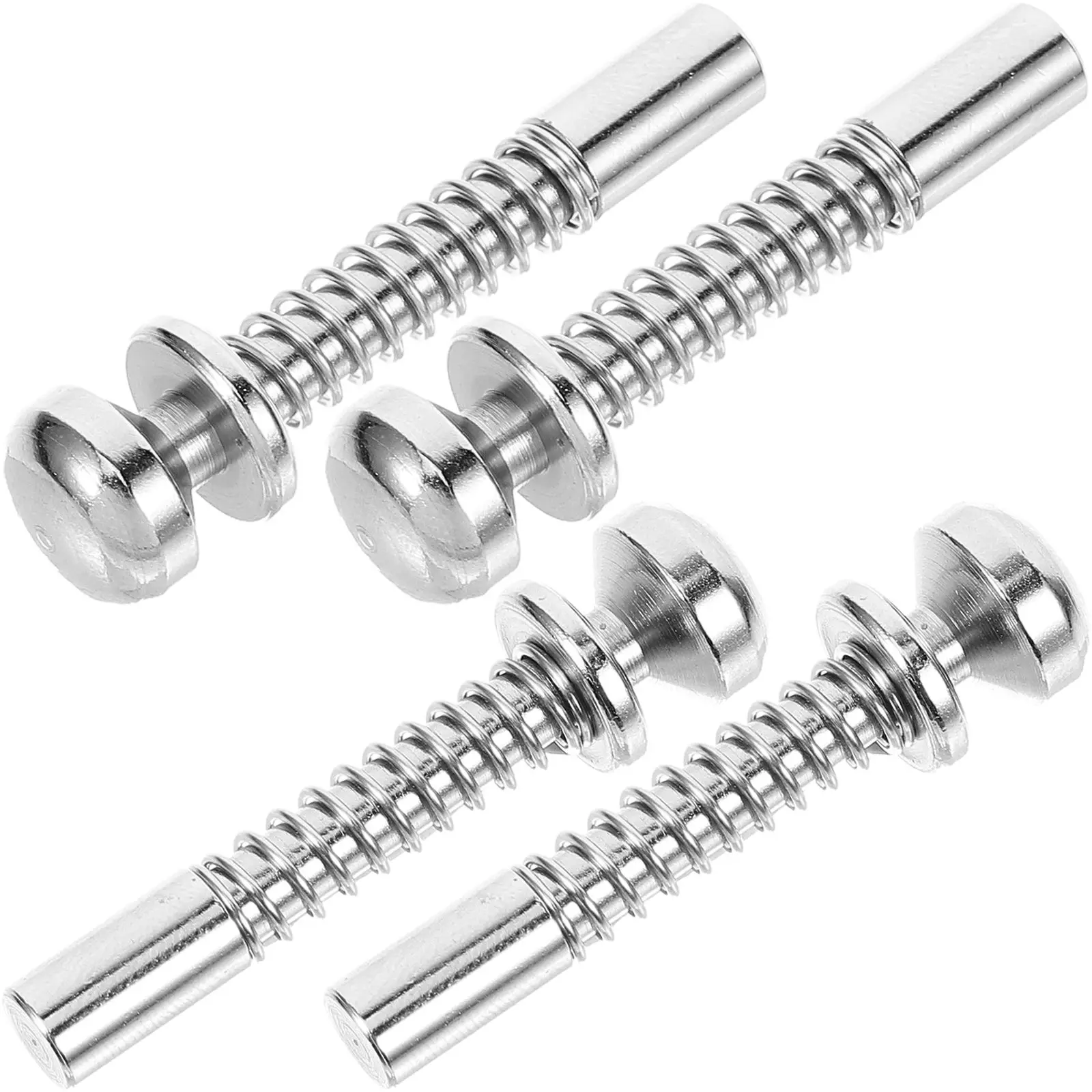 

4 Pcs Baby Bed Spring Latches Plunger Pins Silver CribLatch Window Screen Storage Door Rabbit Cages Durability