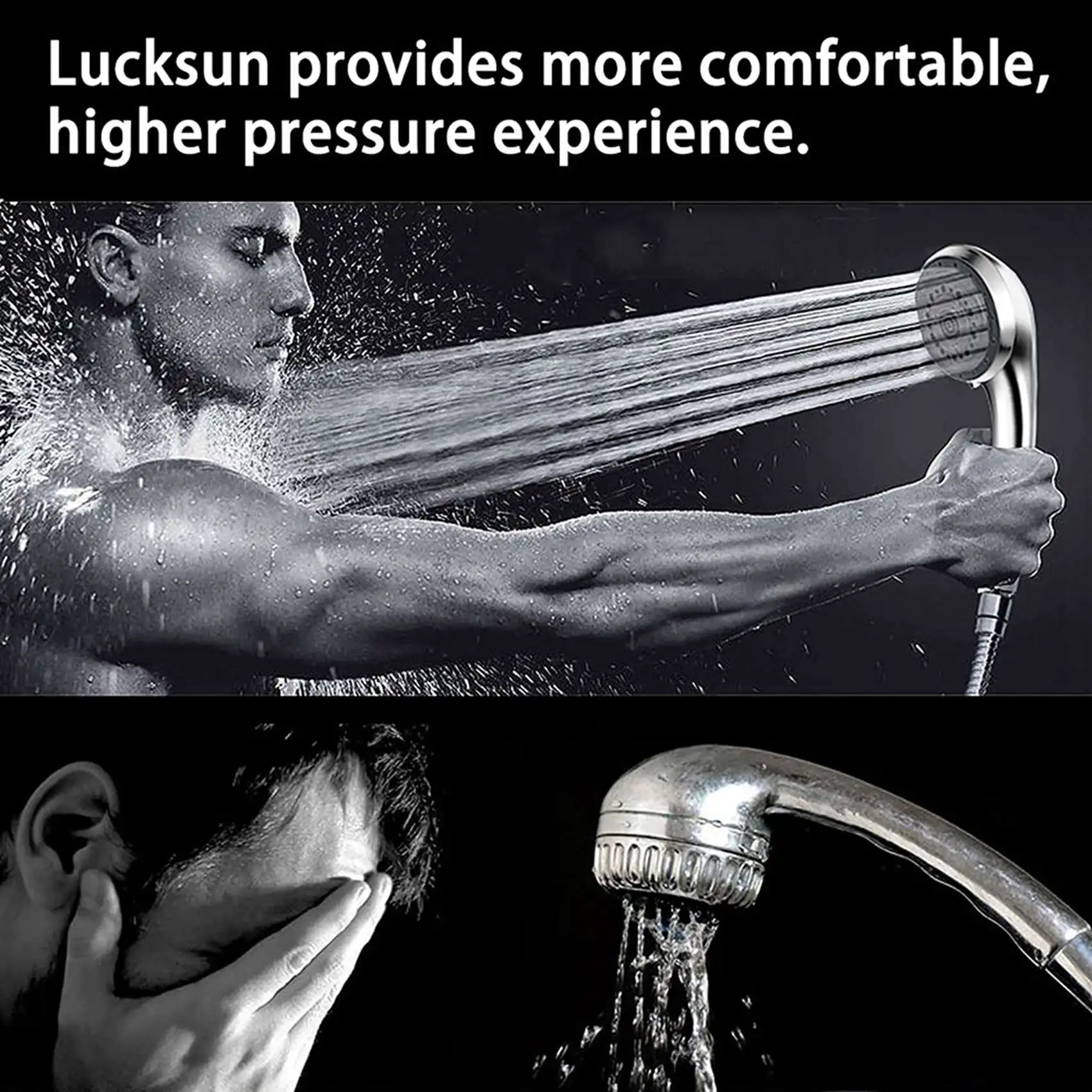 

AB45 2X насадка для душа, душевые насадки высокого давления, универсальный регулируемый ручной душ, подходит для ванной комнаты, гостиницы, тренажерного зала