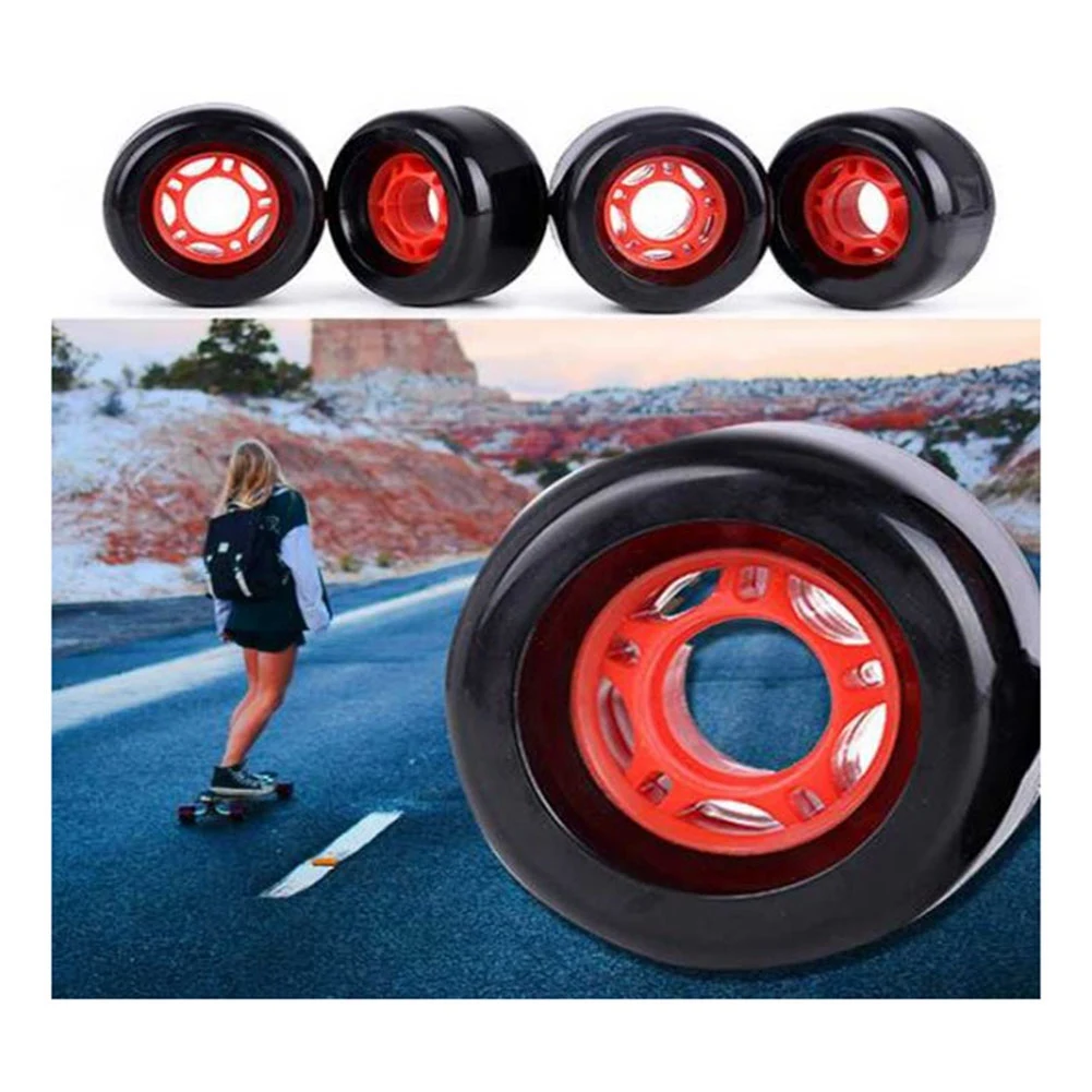 ใหม่4Pcs Super Elastic ล้อ70X42mm 83A ล้อยูรีเทนทนทานสวมใส่ Stable Longboard ล้อ