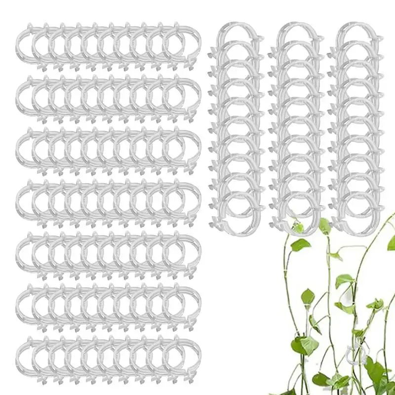 

Hanging Seedling Buckle Tying Vine Clip100Pcs Plastic Plant Support Clips Grafting Fixing Tool For Vegetable Garden Supplies