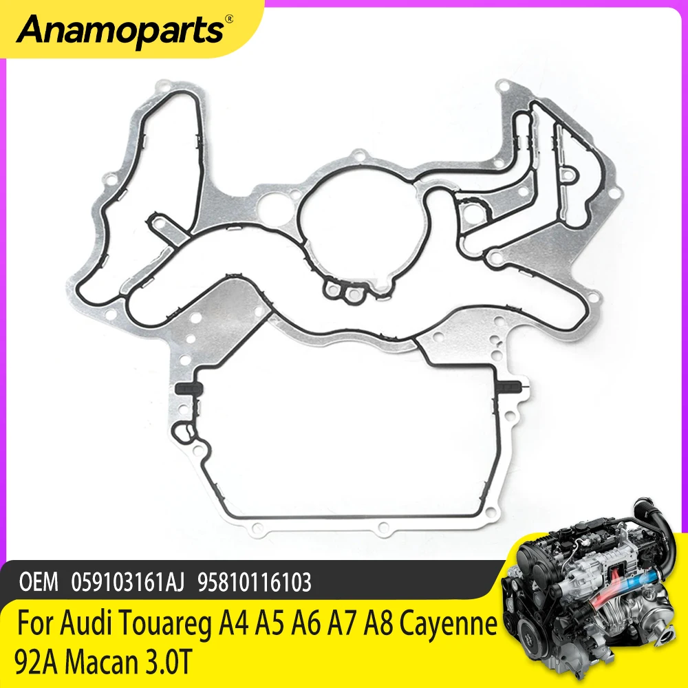 Front Timing Cover Gasket For Audi Touareg A4 A5 A6 A7 A8 Cayenne 92A Macan 3.0T 