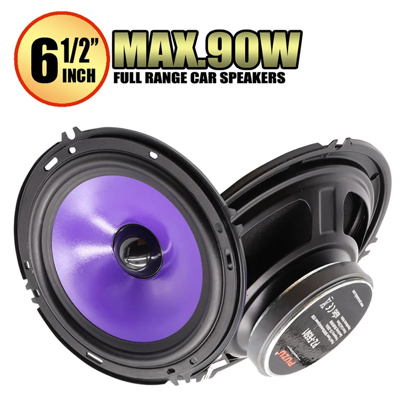 2pcs 4/5/6.5 Inch Full Range Frequency Car Speakers 70W 80W 90W Heavy Mid-bass Ultra-thin Modified Loudspeaker Non-destructive