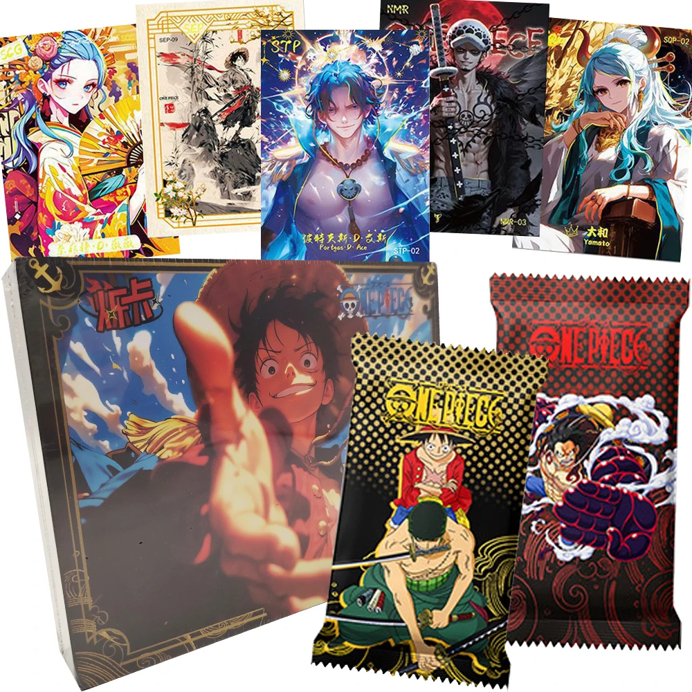 

Anime One Piece Collection Cards Booster Box Sailing Adventure Story Protagonist Creative Hobby Character Portrait Card Toy Gift