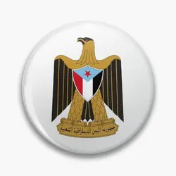 Pdry South Yemen Eagle Logo  Soft Button Pin Funny Women Fashion Decor Collar Cute Clothes Brooch Cartoon Lover Lapel Pin Metal