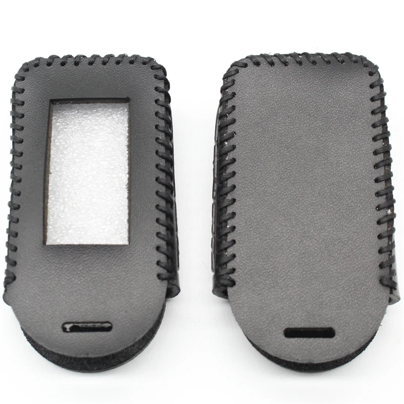 FLYBETTER Genuine Leather 4B Key Case Cover For StarLine E60/E90/E63/E93/E95/E96 Two Way Car Alarm Control Car Styling (B) L351