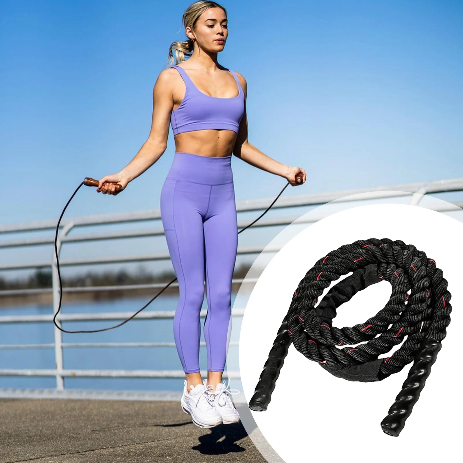 Tali Skipping Berat Peralatan  - Battle Rope Heavy ulasan dan harga