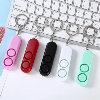 1 adet 120dB kendini savunma anti-tecavüz cihazı saldırı panik çift hoparlörler Loud Alarm uyarısı güvenlik kişisel güvenlik çanta anahtarlığı