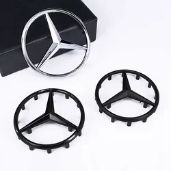 1pcs 52mm 57mm Car Steering Wheel Badge Emblem Sticker Auto Styling For Mercedes Benz AMG A B C E S Class GLC GLK GLE GLA CLA