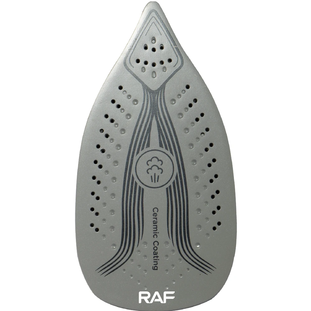 Setrika Uap Otomatis RAF Fast Delivery 2200w dengan Alas Keramik untuk Penggunaan Rumah Tangga dan Hotel dengan Tangki Air Besar 300ml