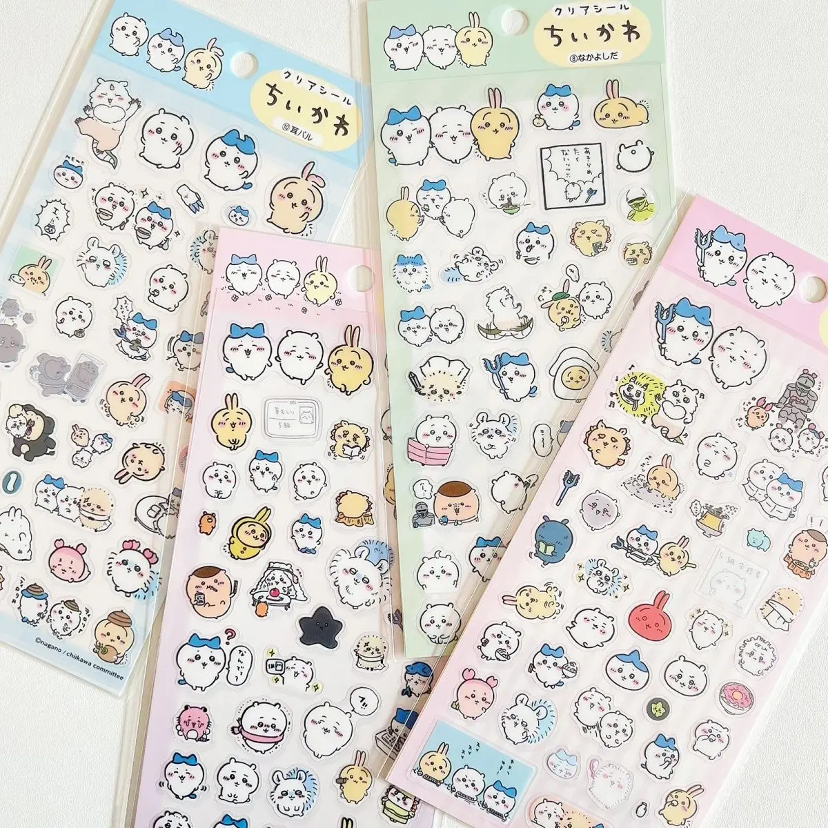 Chiikawa Stickers PVC Wall Art Cute Decoration for Handbooks Gift Nagano Hachiwera Usagi Chii Spot Goods Waterproof DIY