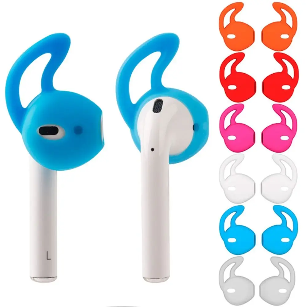 Soporte de silicona para auriculares, cubiertas antideslizantes anticaída para auriculares, Protector anticaída, 1 par