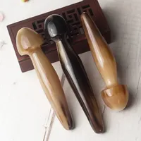 Horn Foot Massage Stick Acupoint Massage Sticks Massage Tools Guasha for Face Soothing Muscle and Collaterals Massager Массажер