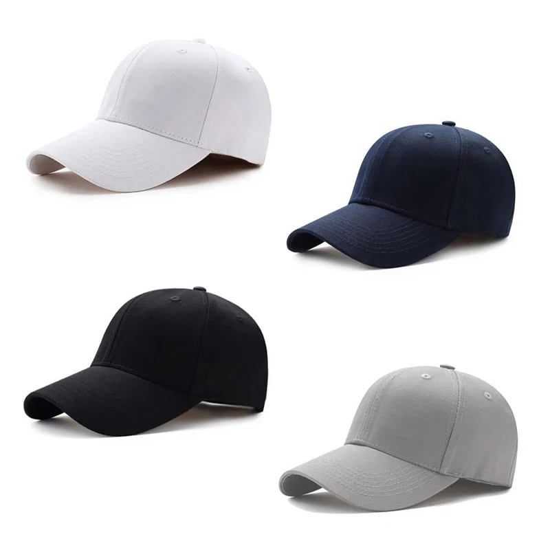 Unisex Hat Plain Curved Sun Visor Hat Outdoor Dustproof Baseball Cap Solid Color Fashion Adjustable Leisure Caps Men Women