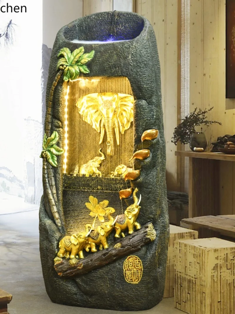 YFY Neo Chinese Style Ornaments Bath Curtain Fortune Landing Living Room Hallway