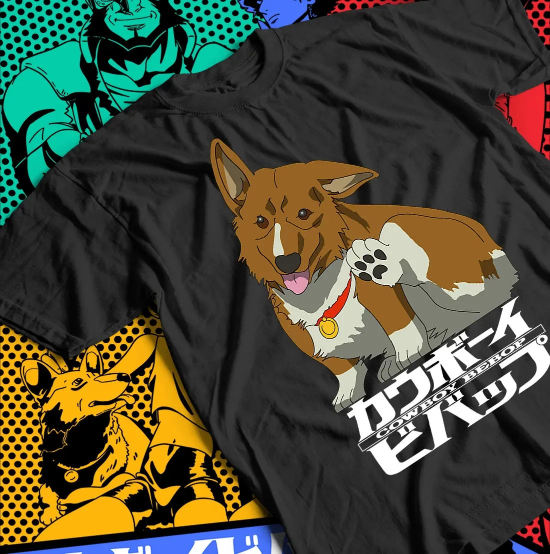 Kaus Bebop koboi Corgi Ein, kaus uniseks baru, anime koboi Bebop