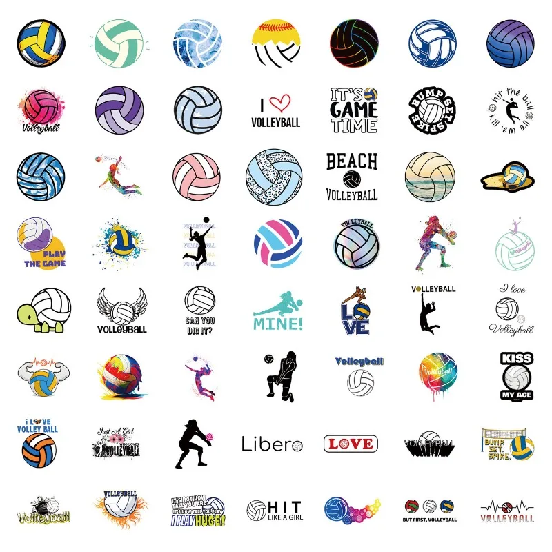 110pcs 귀여운 만화 배구 크리 에이 티브 맞춤형 낙서 장식 스티커