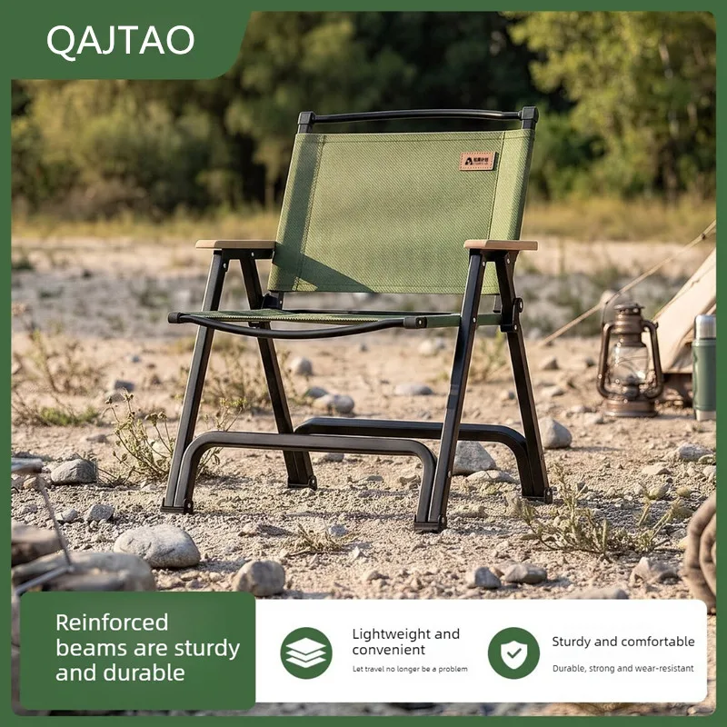 QAJTAO Outdoor Folding Camping Chair, Portable Lounge, Kemet Chair, Picnic Beach, Fishing Chair, Bench, Hiking Trip