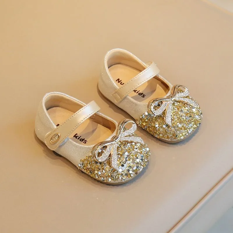 Fashion Girl Princess Shoe2026Spring Autumn New Korean Version French Child Soft Shoe Light Luxury Girl Party Shoe Baby Loafers