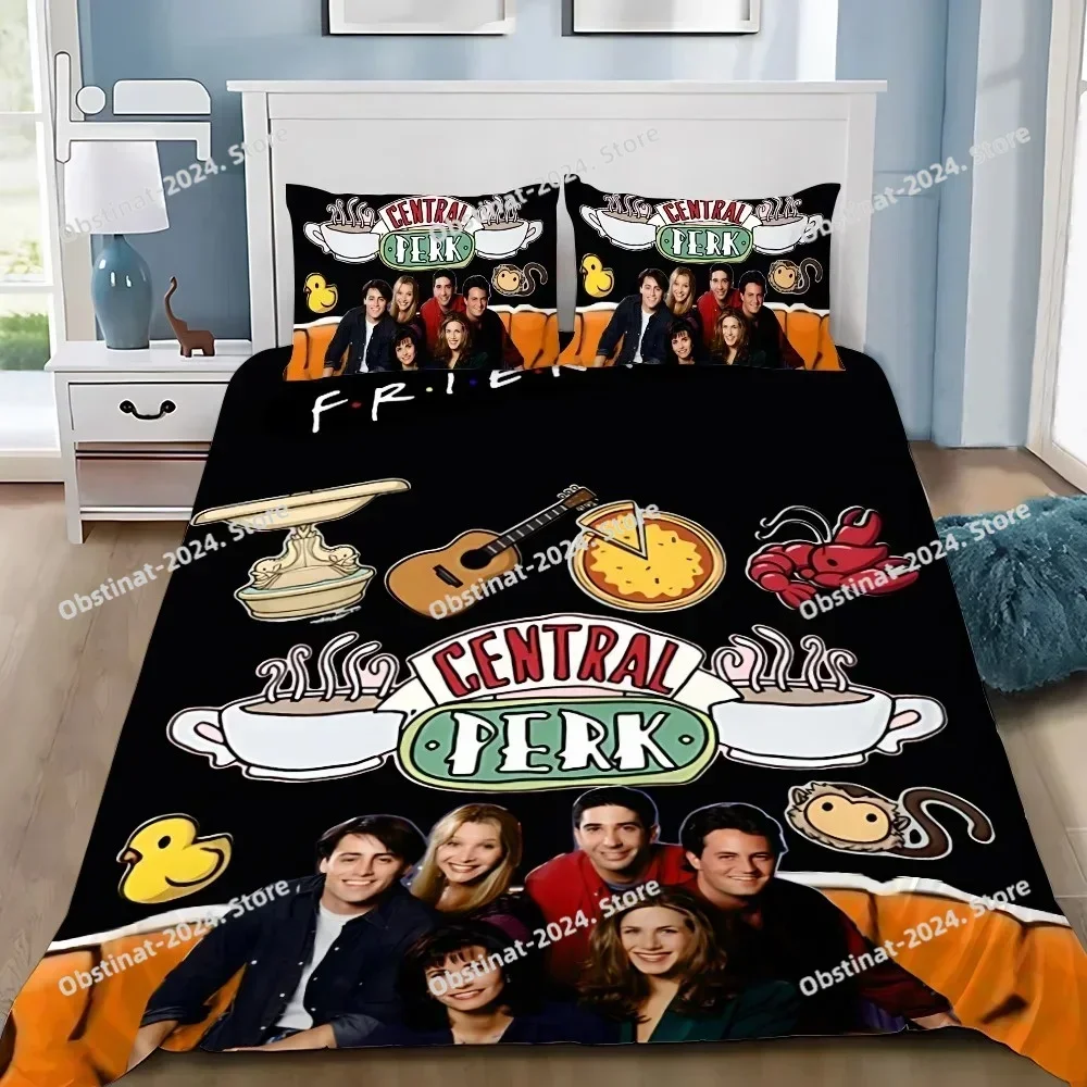 Tv Show Duvet Cover Pillowcase Bedding Set Adult Boy F-Friends Girl Bedroom Decoration Children Gift Single Double Large Size