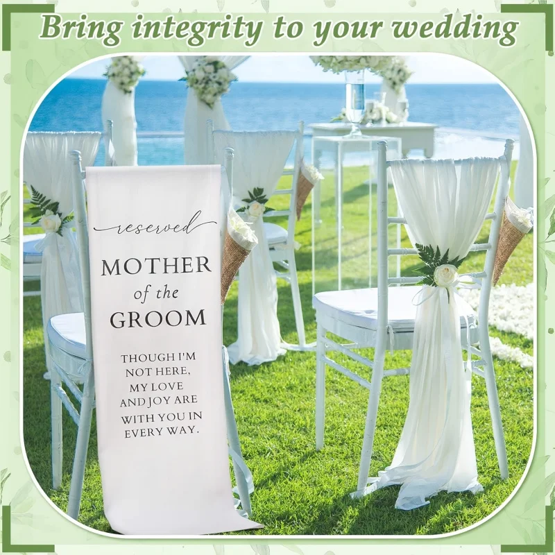 1pc, 2D Flat, Wedding Memorial Banner for the Bride/Groom's Parents — Remembering Their Love, Celebrating from Heaven (WSJ)