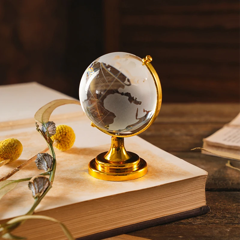 Mini Cute Glass Globe Earth Globe Makes Great Educational Toys Office Supplies Teaching Tools Desk Decoration Model Gift