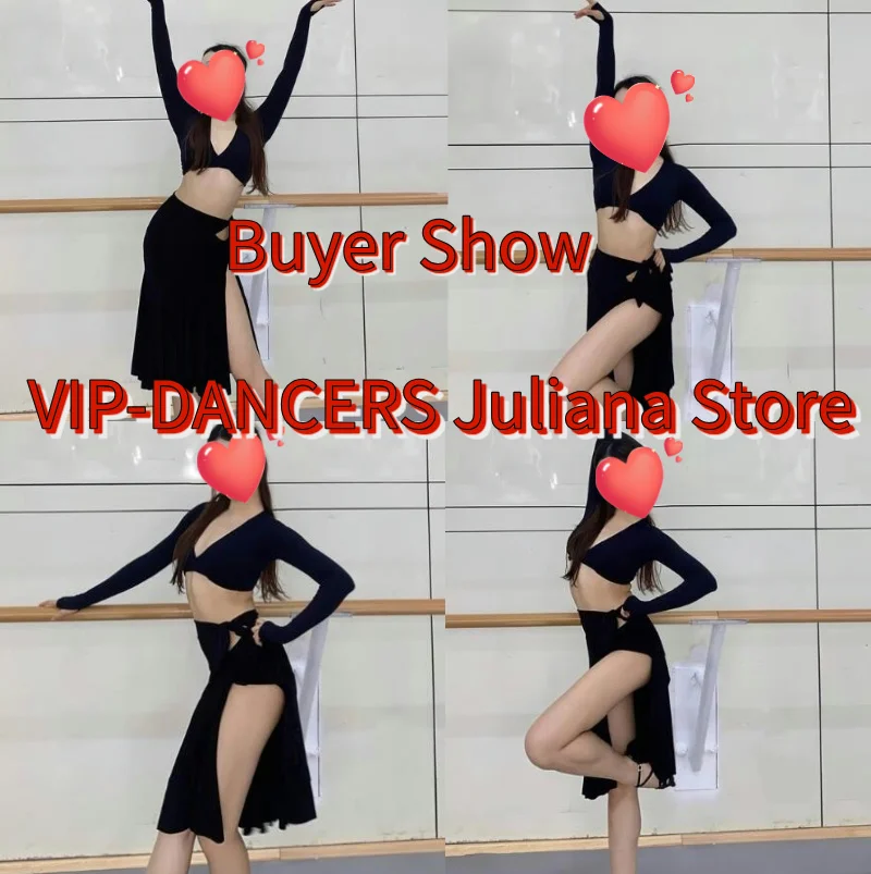 Volwassenen Samba Chacha Latin Dans Kostuum Vrouwen Sexy Lange Mouwen Latin Tops Dames Rumba Salsa Latin Dance Party Kleding SL11562