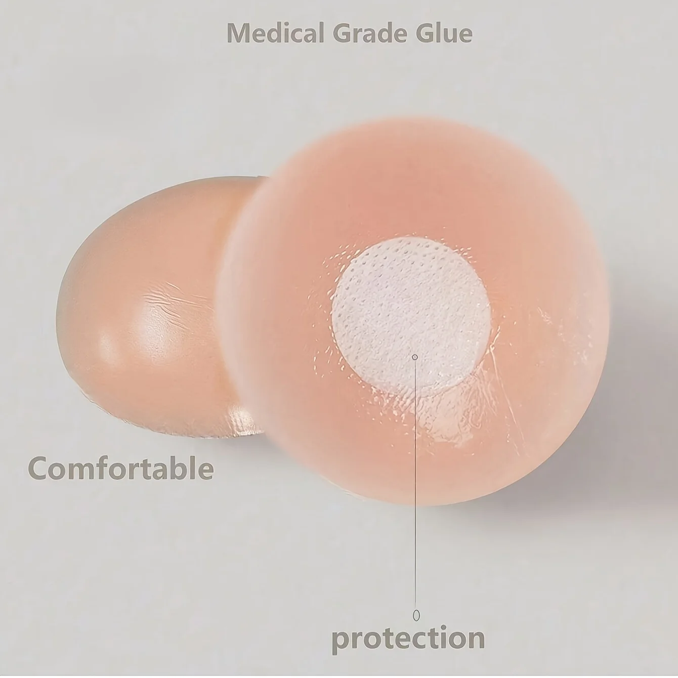 4 Buah Penutup Puting Payudara Silikon Reusable, Bra Tempel Tanpa Tali Tak Terlihat, Bantalan Bra Tak Terlihat, Warna Pink Lembut