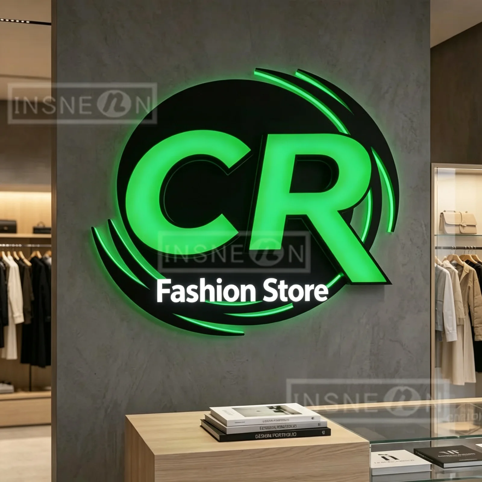 カスタムブランドロゴled看板、3d発光ledライトボックス、小売店と商業ブランド向け壁掛け広告ディスプレイ
