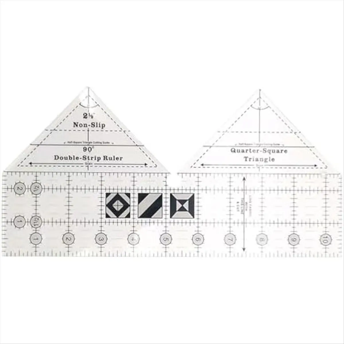 *ABAB 4PCS Quilting Rulers,Shaped Acrylic Sewing Ruler Quilting Templates,Sewing Ruler Ruler for DIY Crafts 6-18 Inch-45°