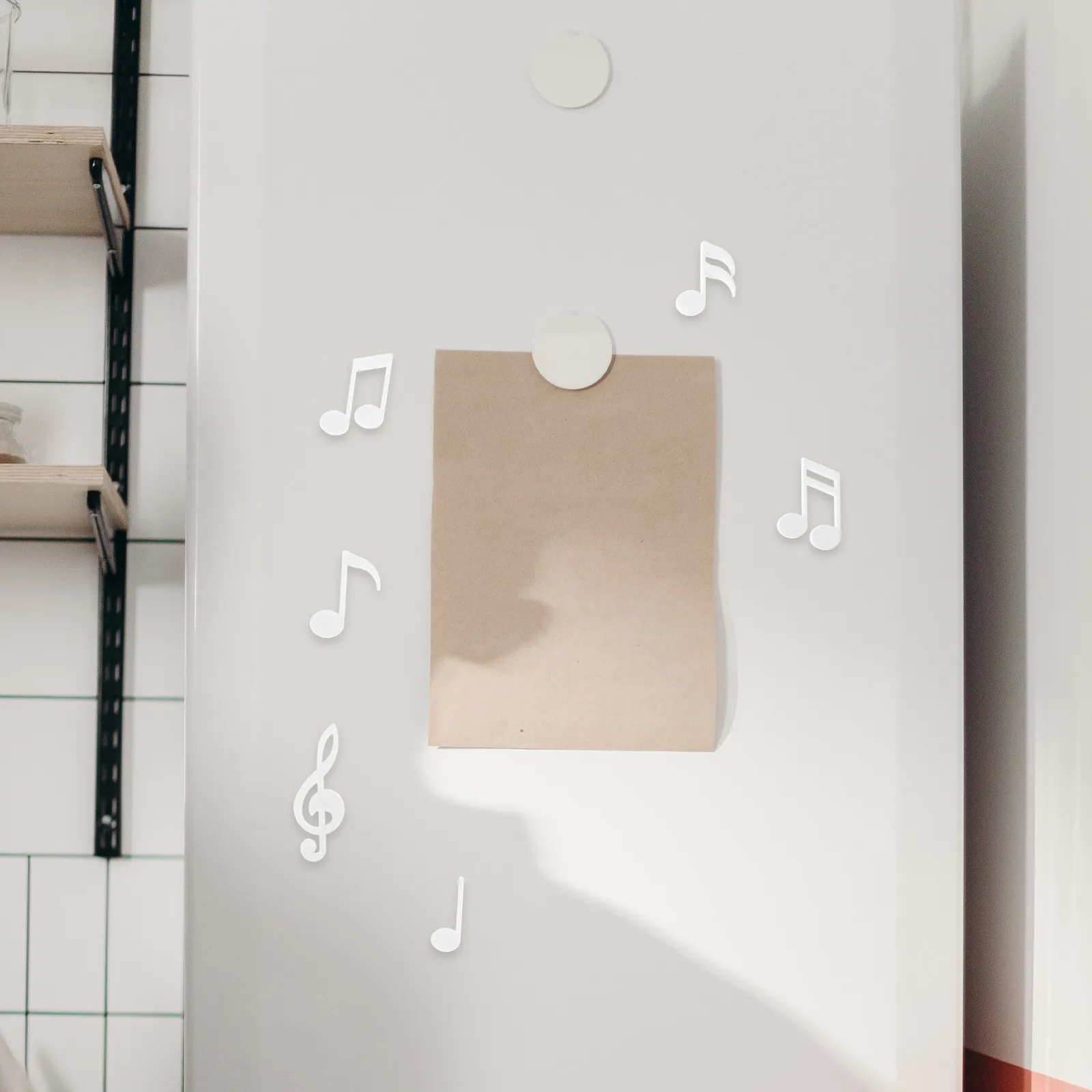 2Sets Note Shaped Fridge Magnets Made of Material Scratch Free Easy Attach Piano Score Design Refrigerator